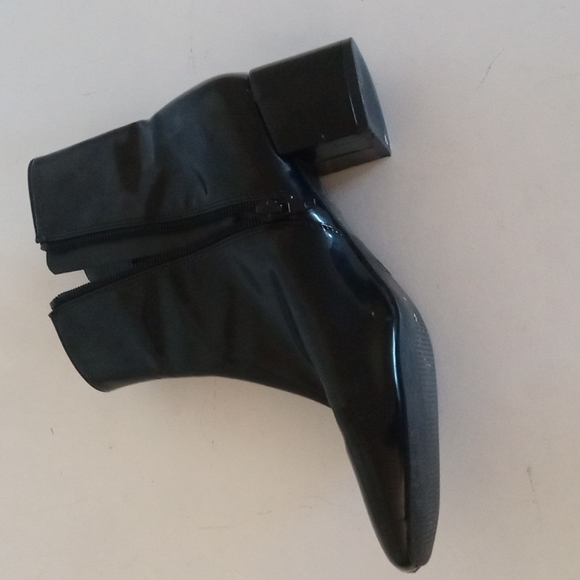 COPY - Women's Black Patent Leather Ankle Boots Booties Size 8 - Picture 4 of 13